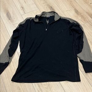 Ibex Black and Tan V-Neck Sweater